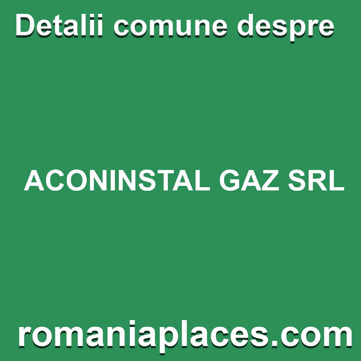ACONINSTAL GAZ SRL