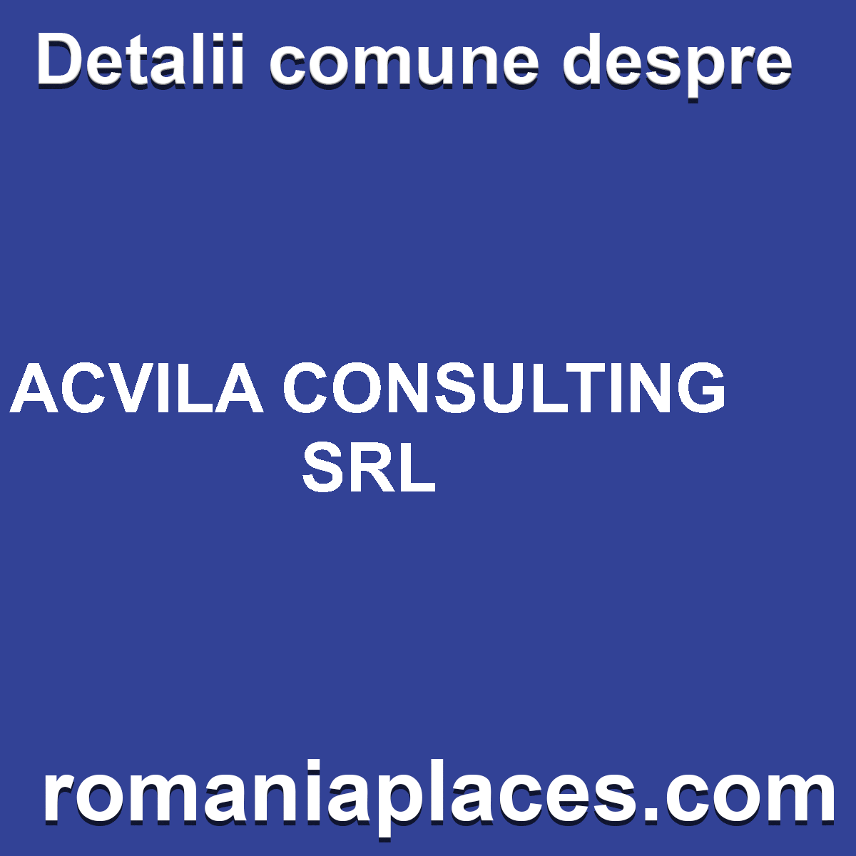 ACVILA CONSULTING SRL