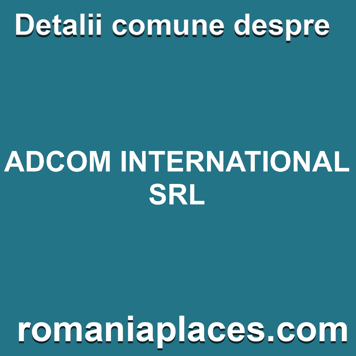 ADCOM INTERNATIONAL SRL