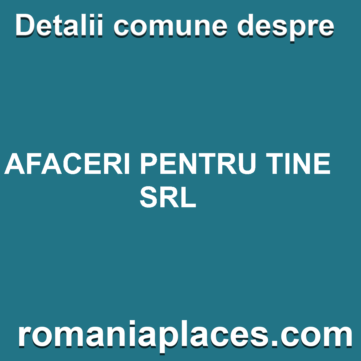 AFACERI PENTRU TINE SRL