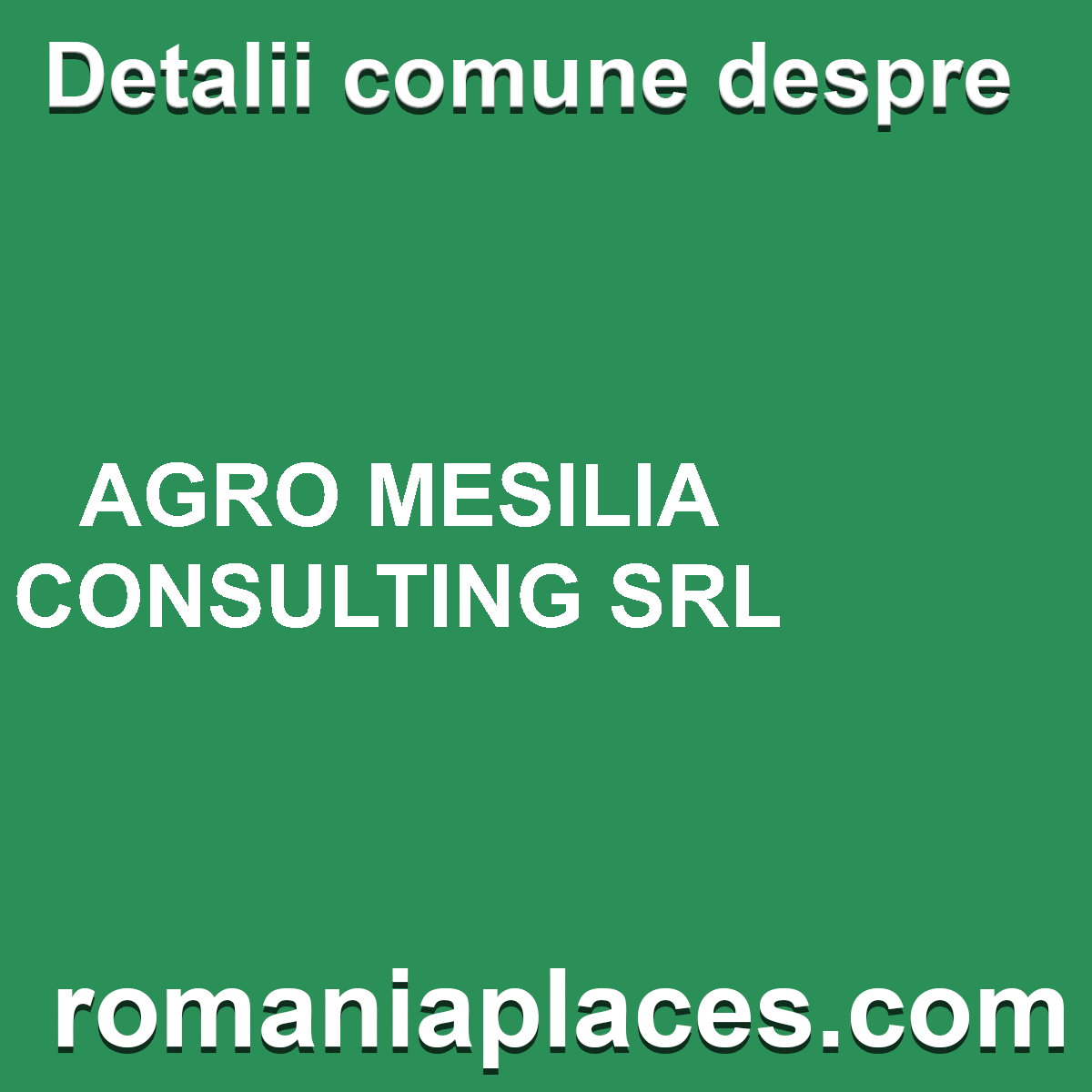 AGRO MESILIA CONSULTING SRL