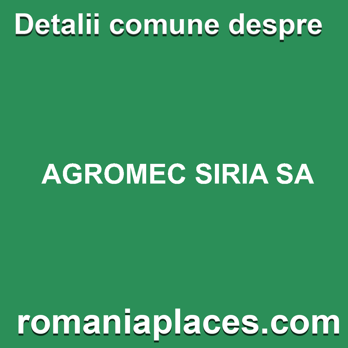 AGROMEC SIRIA SA