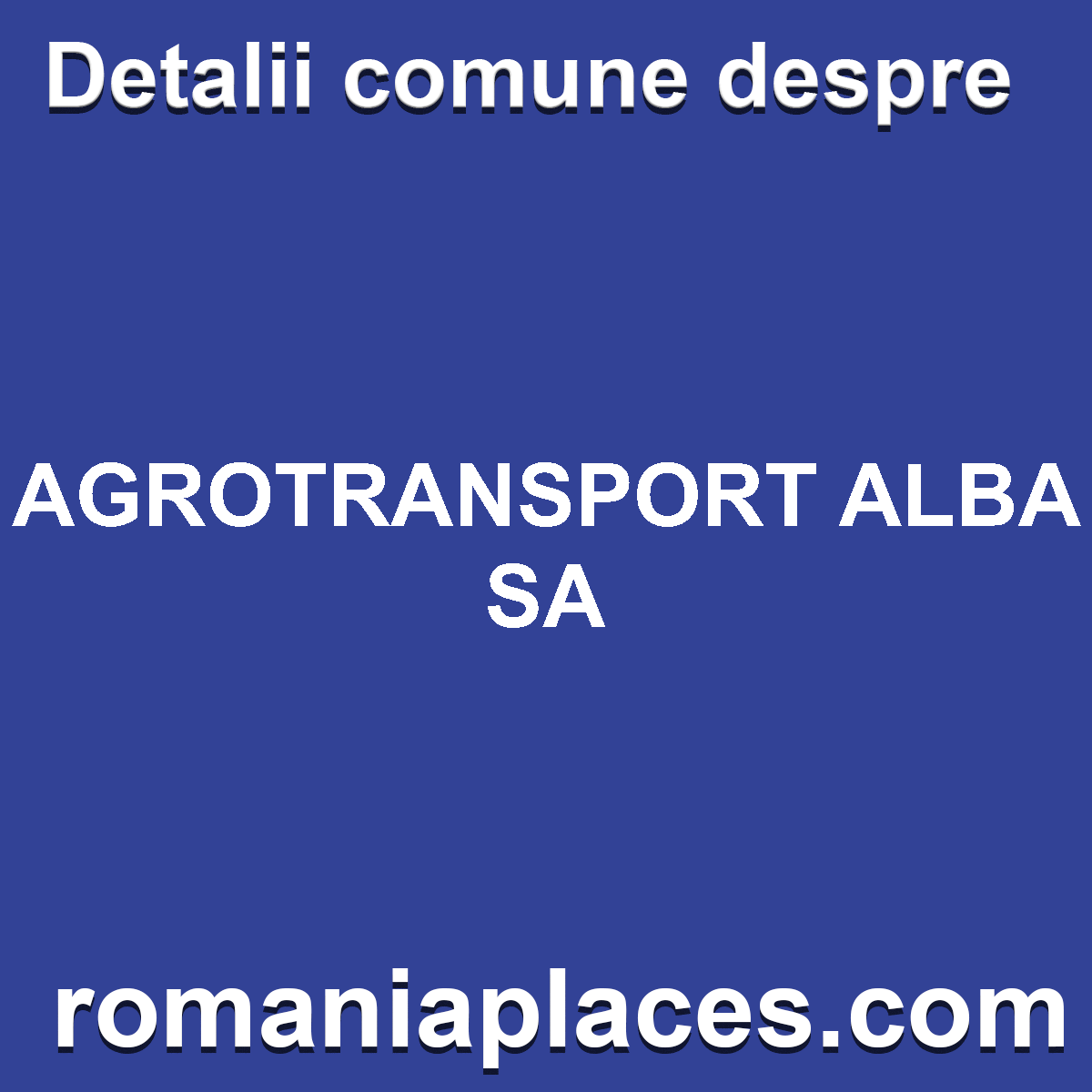 AGROTRANSPORT ALBA SA