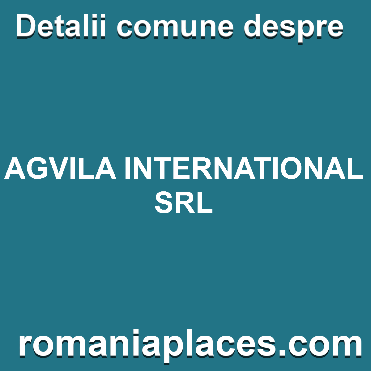 AGVILA INTERNATIONAL SRL