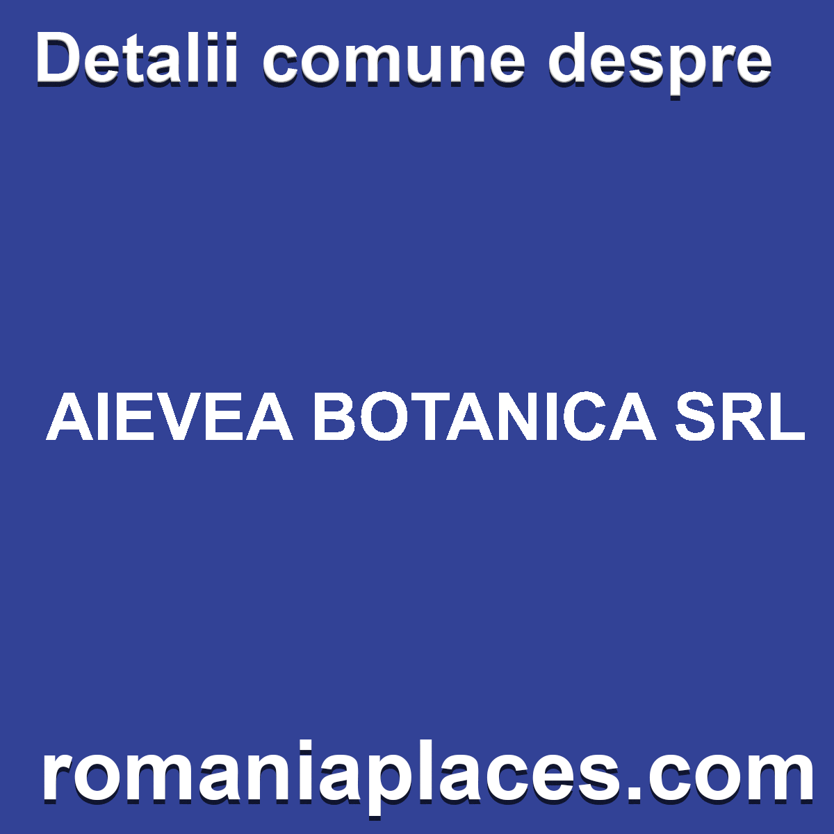 AIEVEA BOTANICA SRL