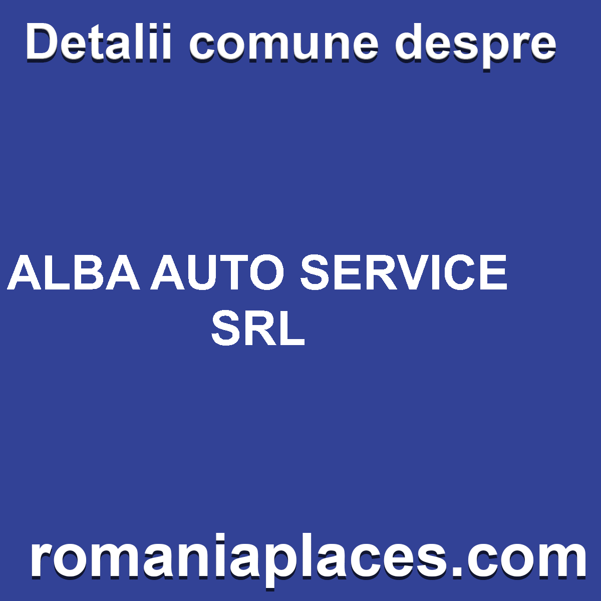 ALBA AUTO SERVICE SRL