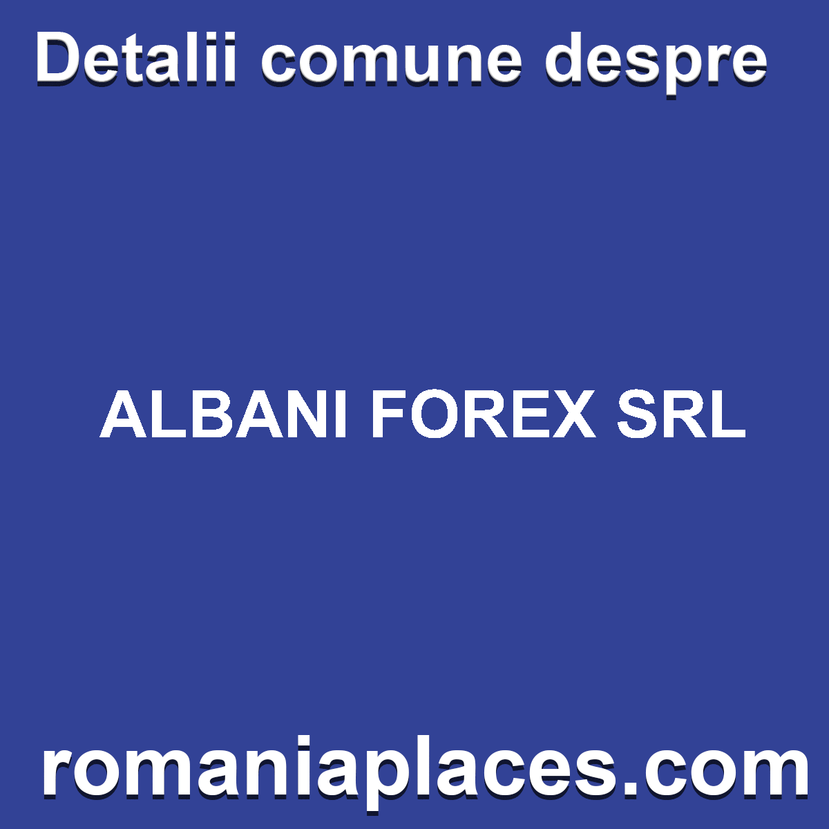 ALBANI FOREX SRL