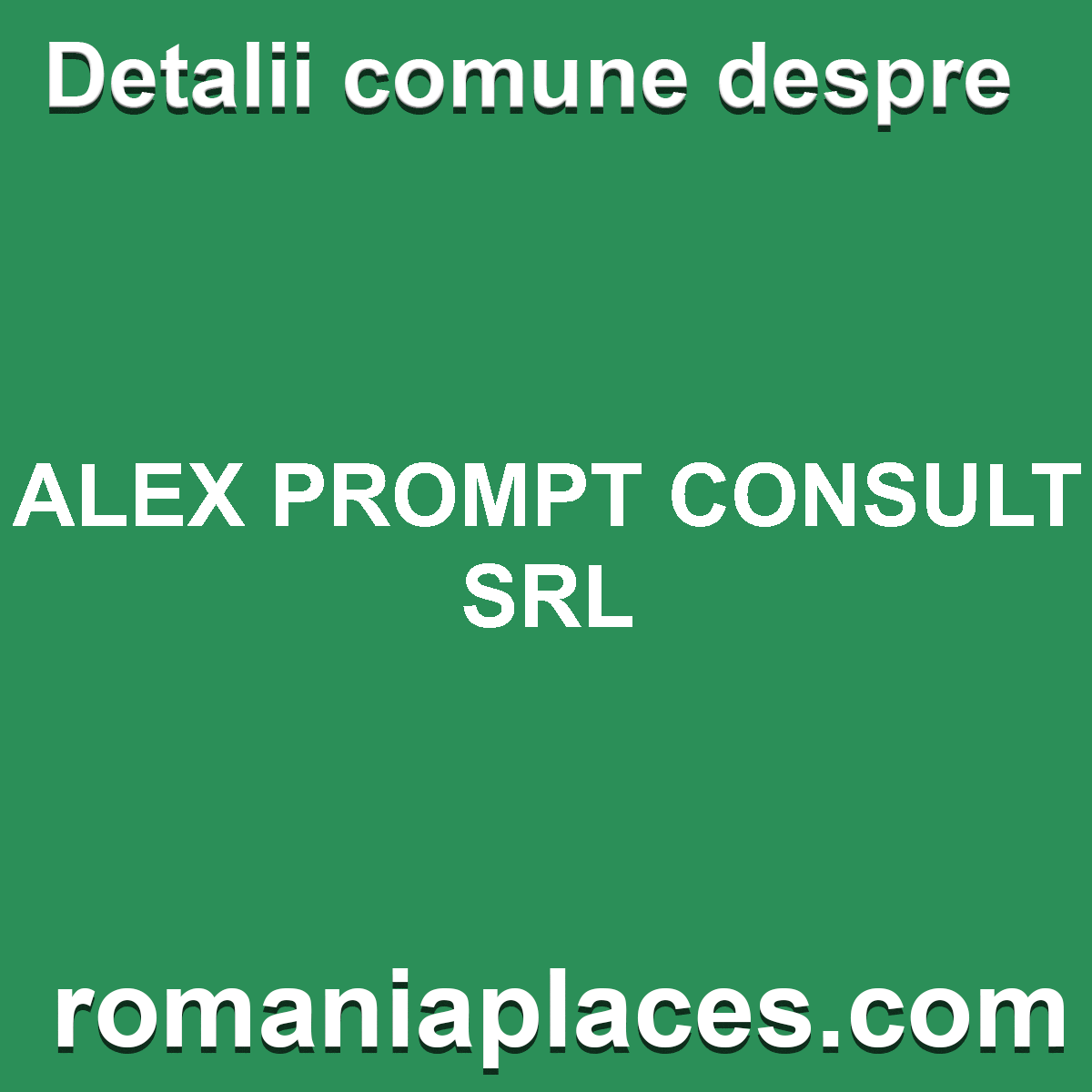 ALEX PROMPT CONSULT SRL