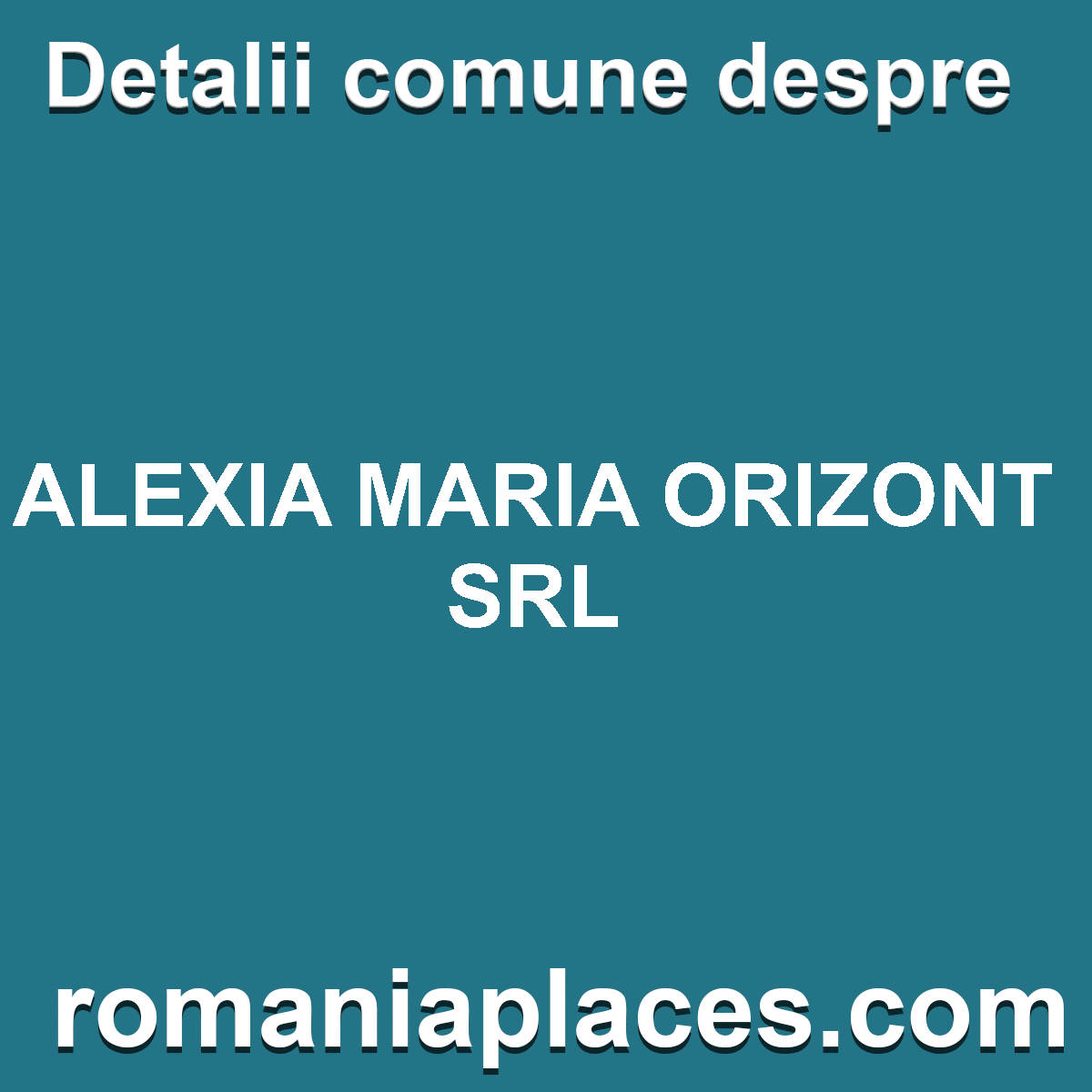 ALEXIA MARIA ORIZONT SRL
