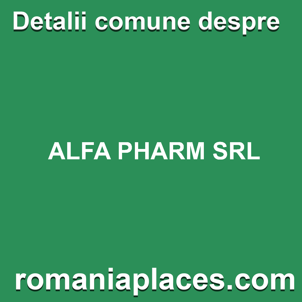 ALFA PHARM SRL