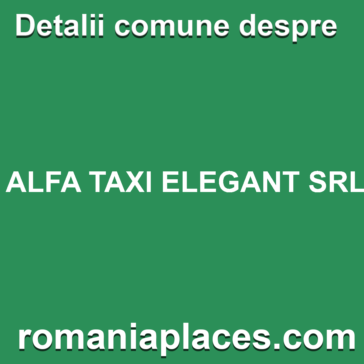 ALFA TAXI ELEGANT SRL