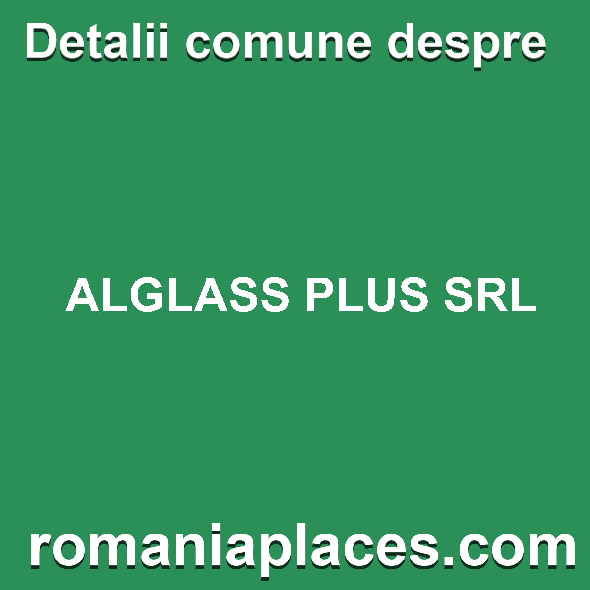 ALGLASS PLUS SRL