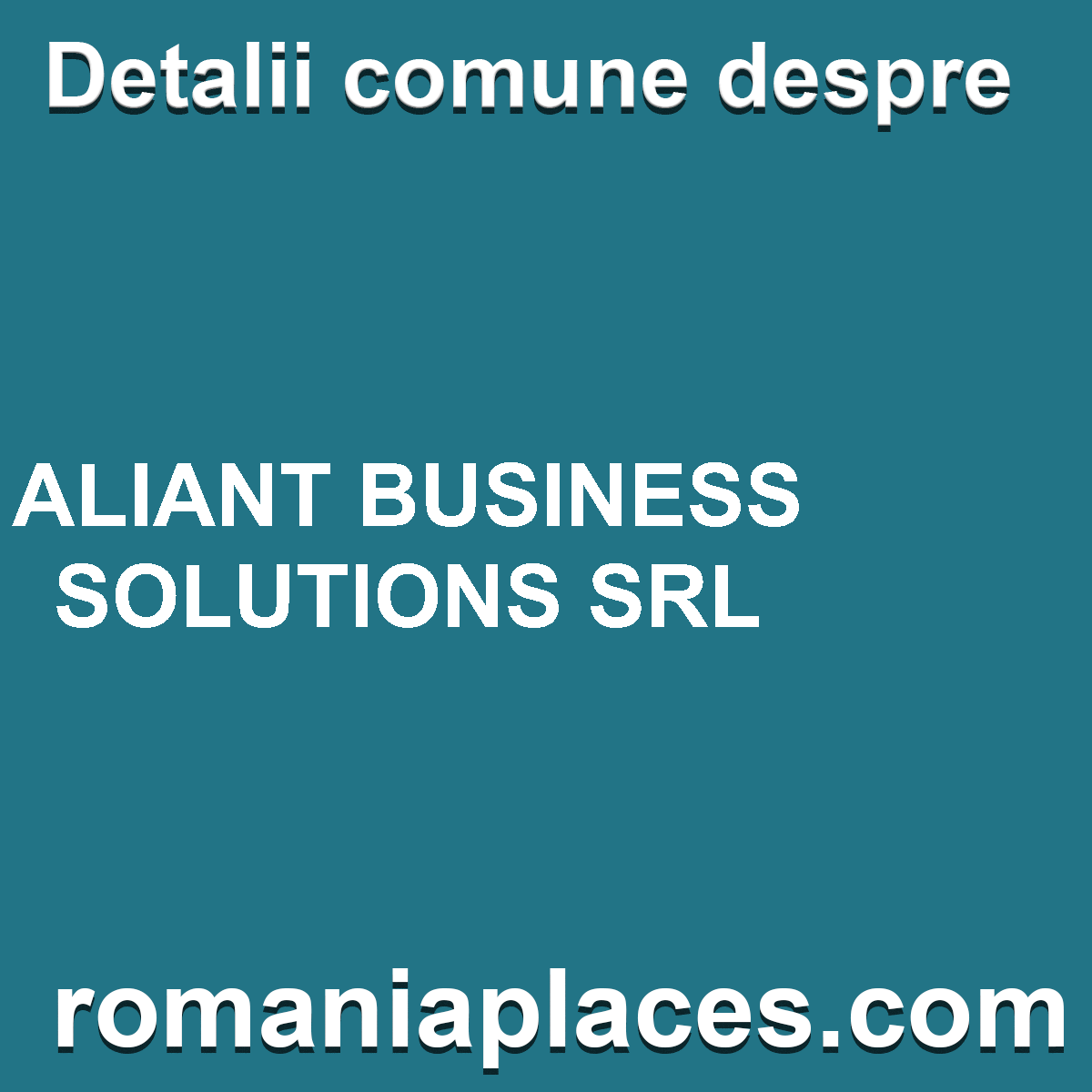 ALIANT BUSINESS SOLUTIONS SRL