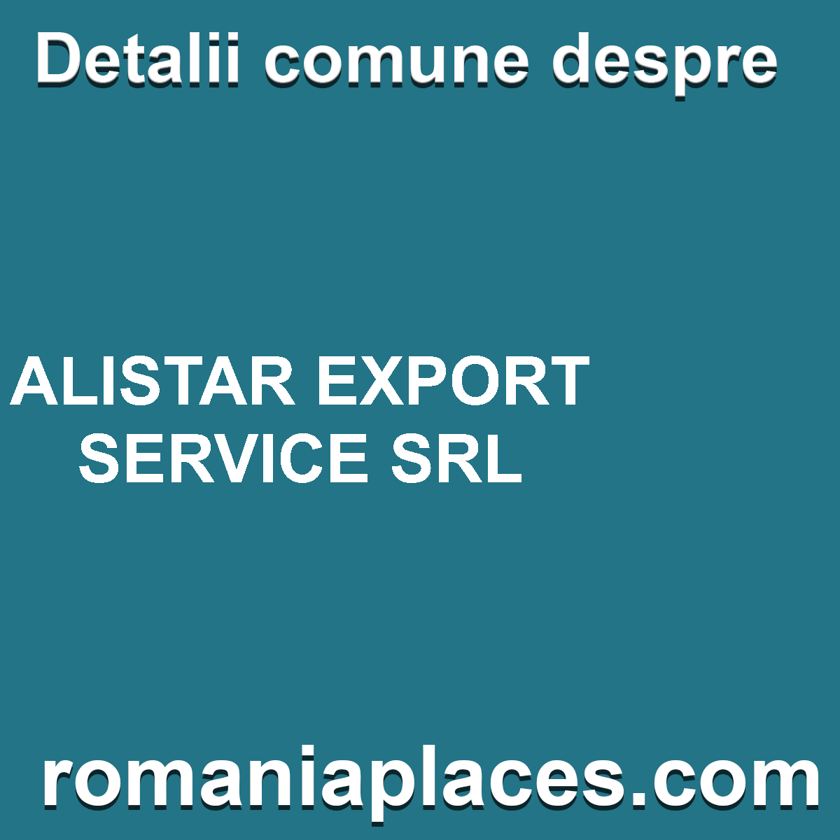 ALISTAR EXPORT SERVICE SRL