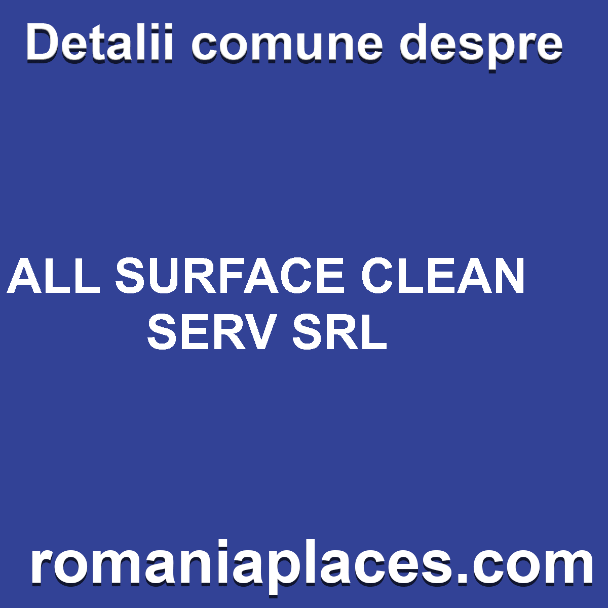 ALL SURFACE CLEAN SERV SRL