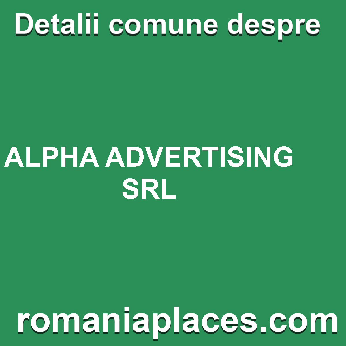 ALPHA ADVERTISING SRL