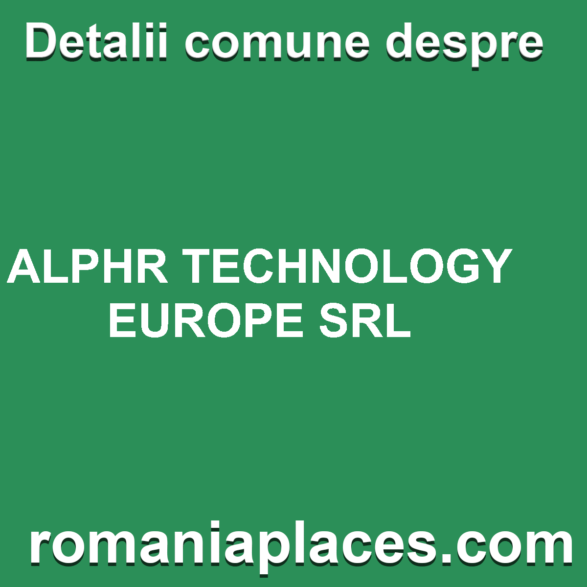 ALPHR TECHNOLOGY EUROPE SRL
