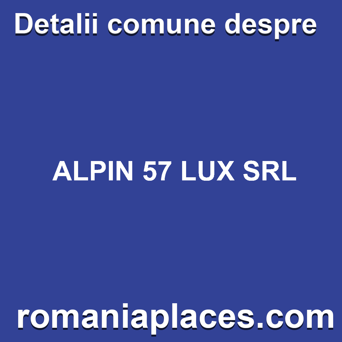 ALPIN 57 LUX SRL