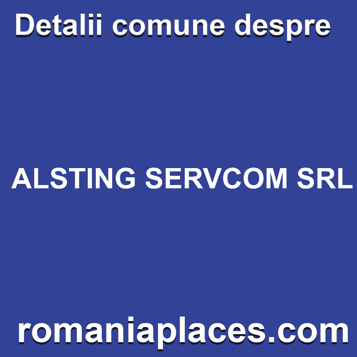 ALSTING SERVCOM SRL