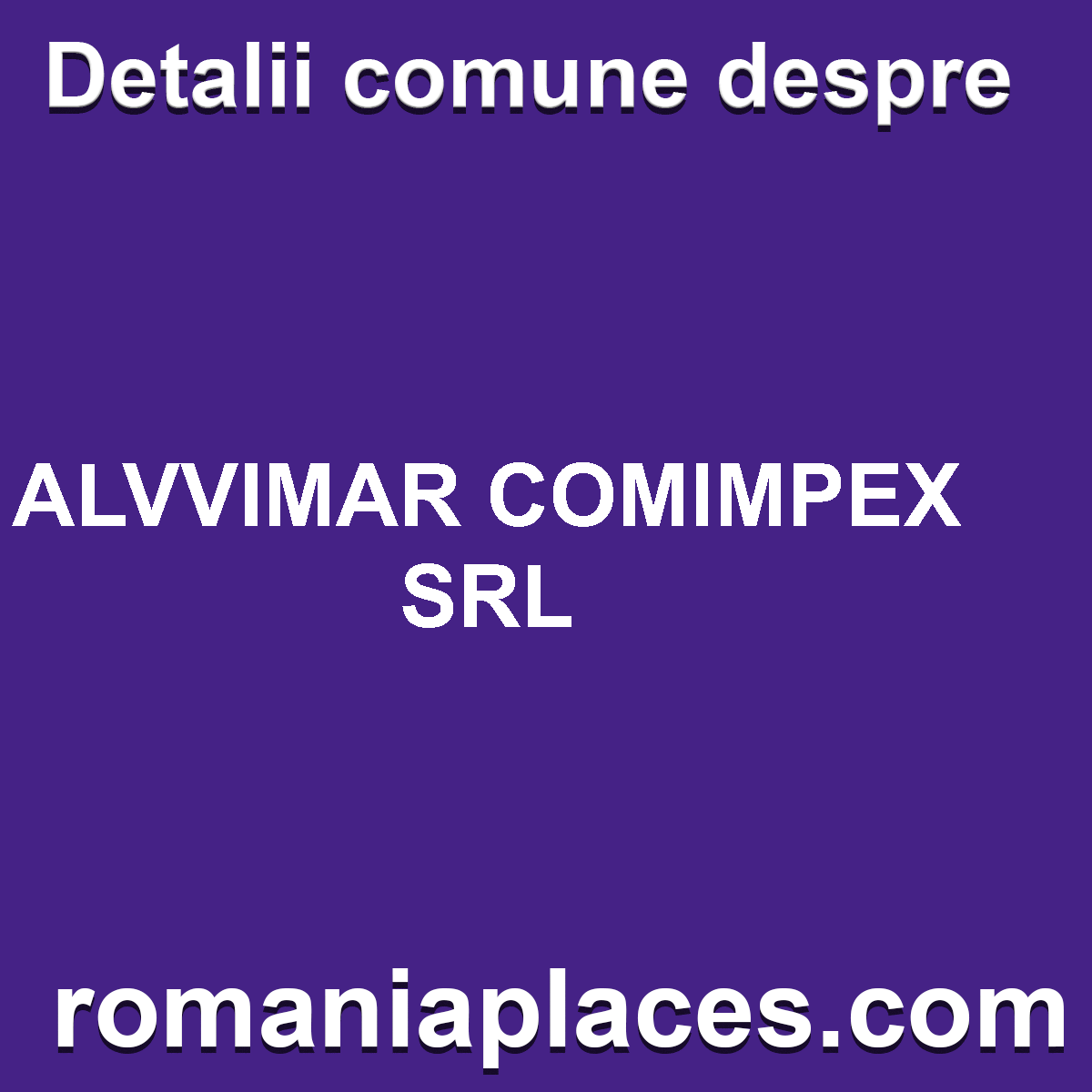 ALVVIMAR COMIMPEX SRL