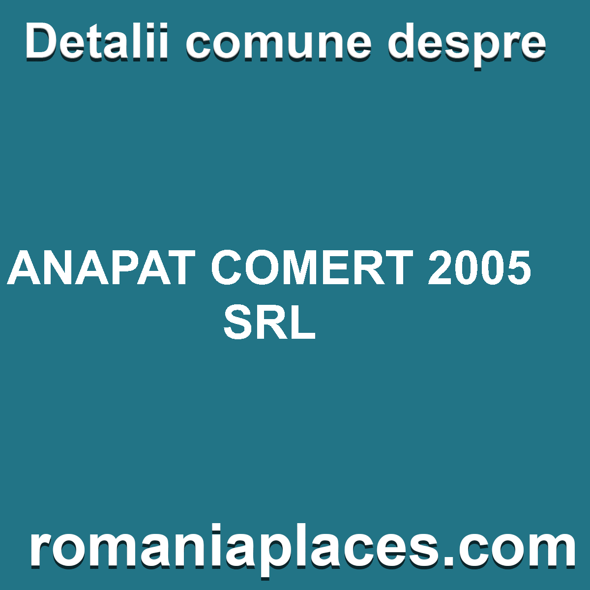 ANAPAT COMERT 2005 SRL