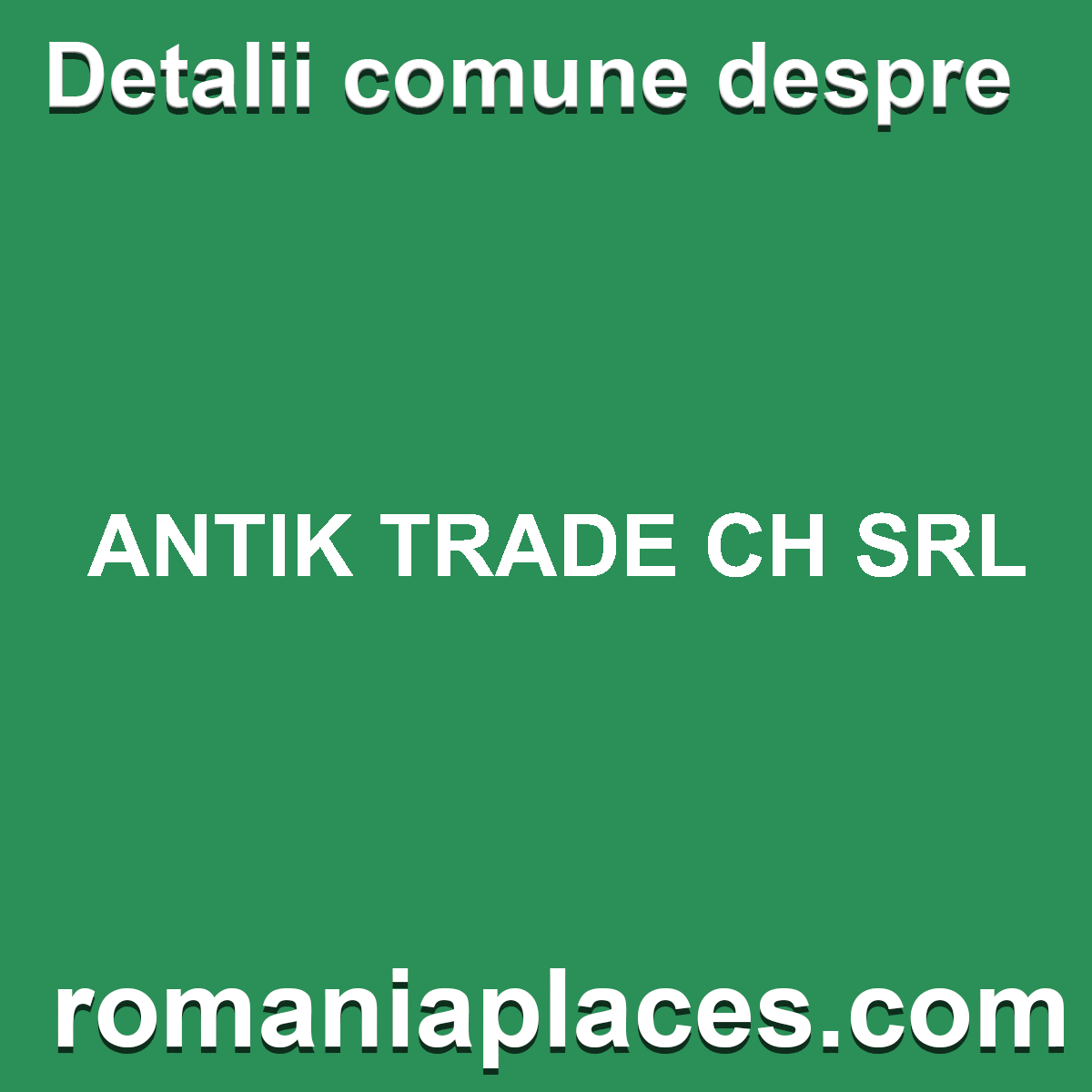ANTIK TRADE CH SRL