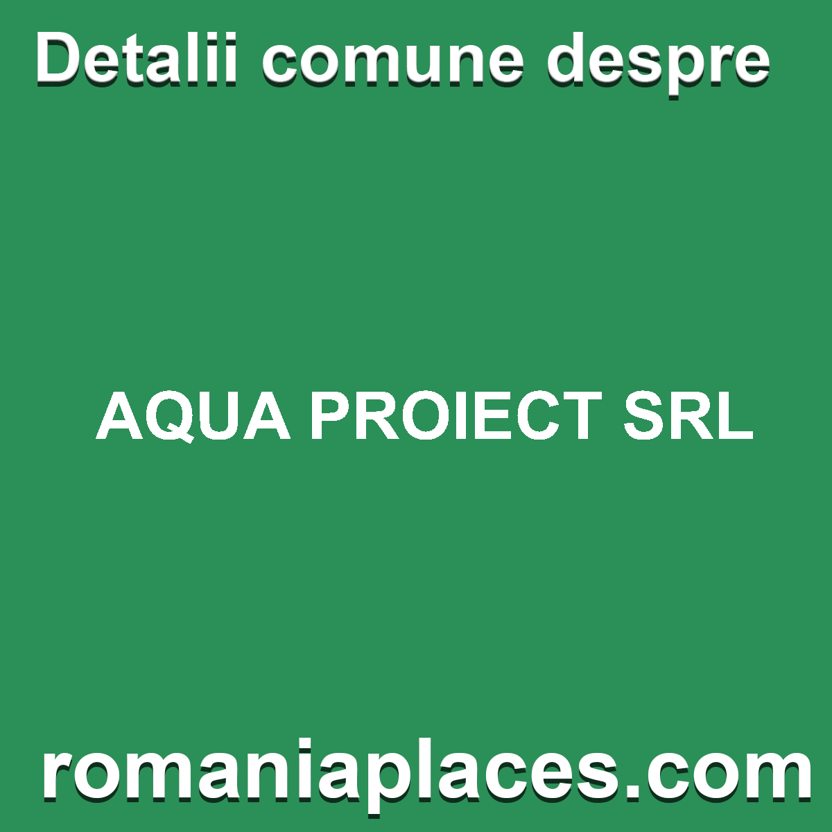 AQUA PROIECT SRL