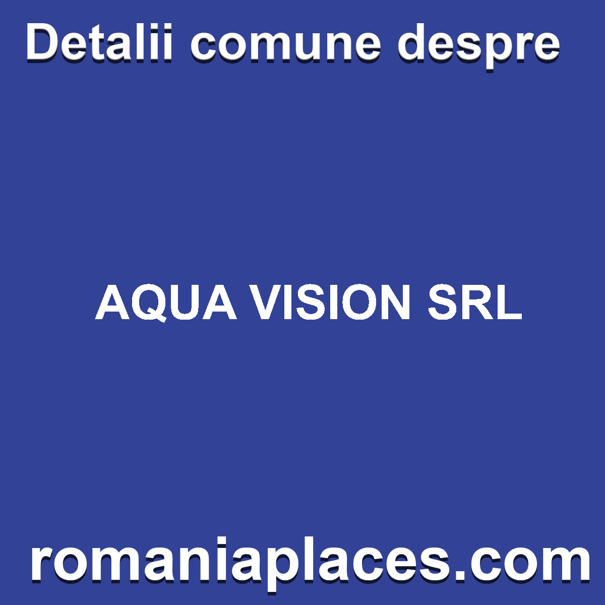 AQUA VISION SRL