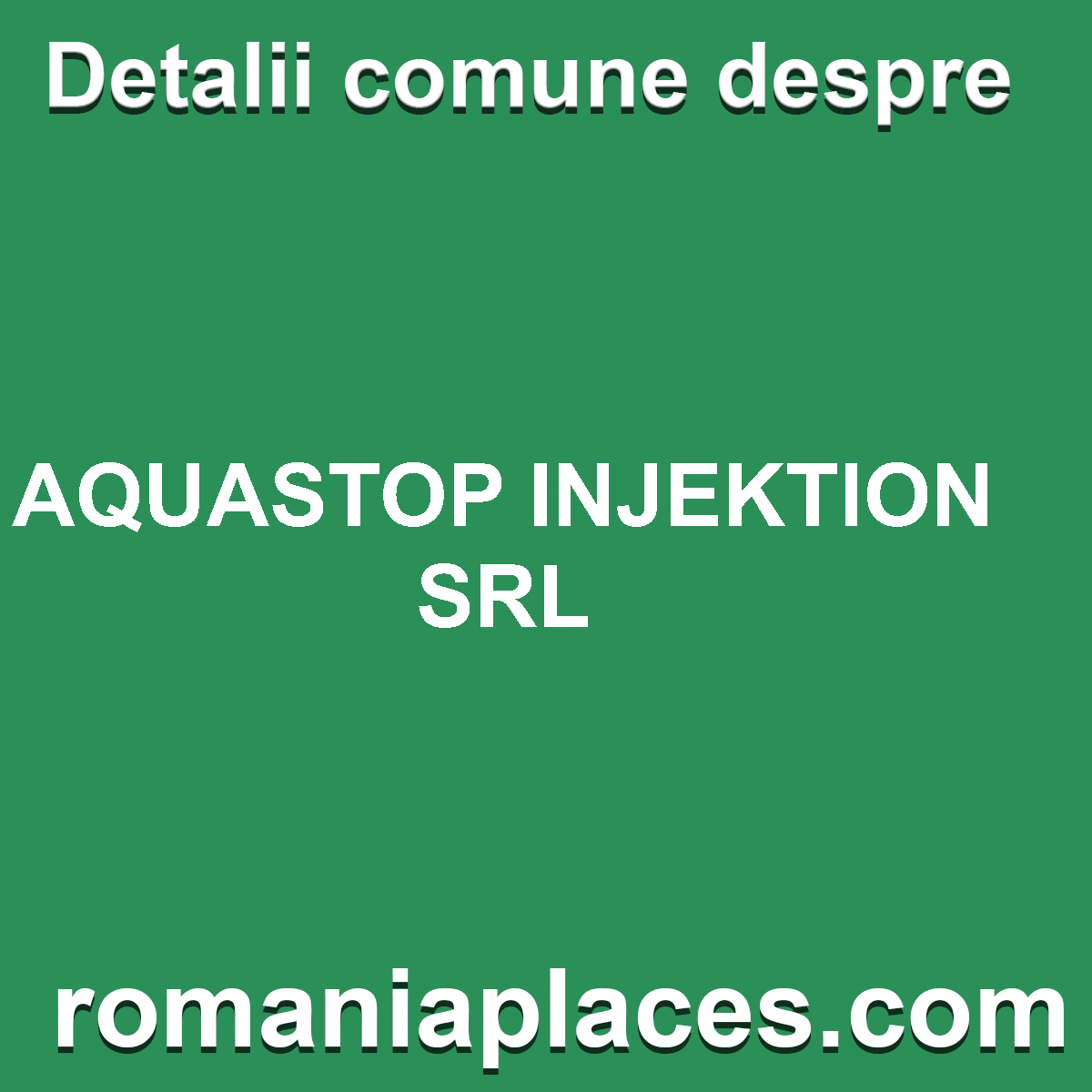 AQUASTOP INJEKTION SRL