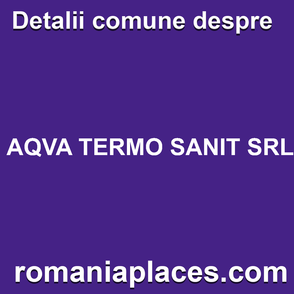 AQVA TERMO SANIT SRL