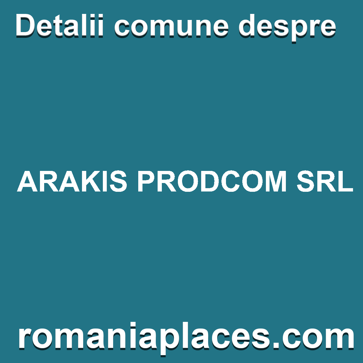 ARAKIS PRODCOM SRL