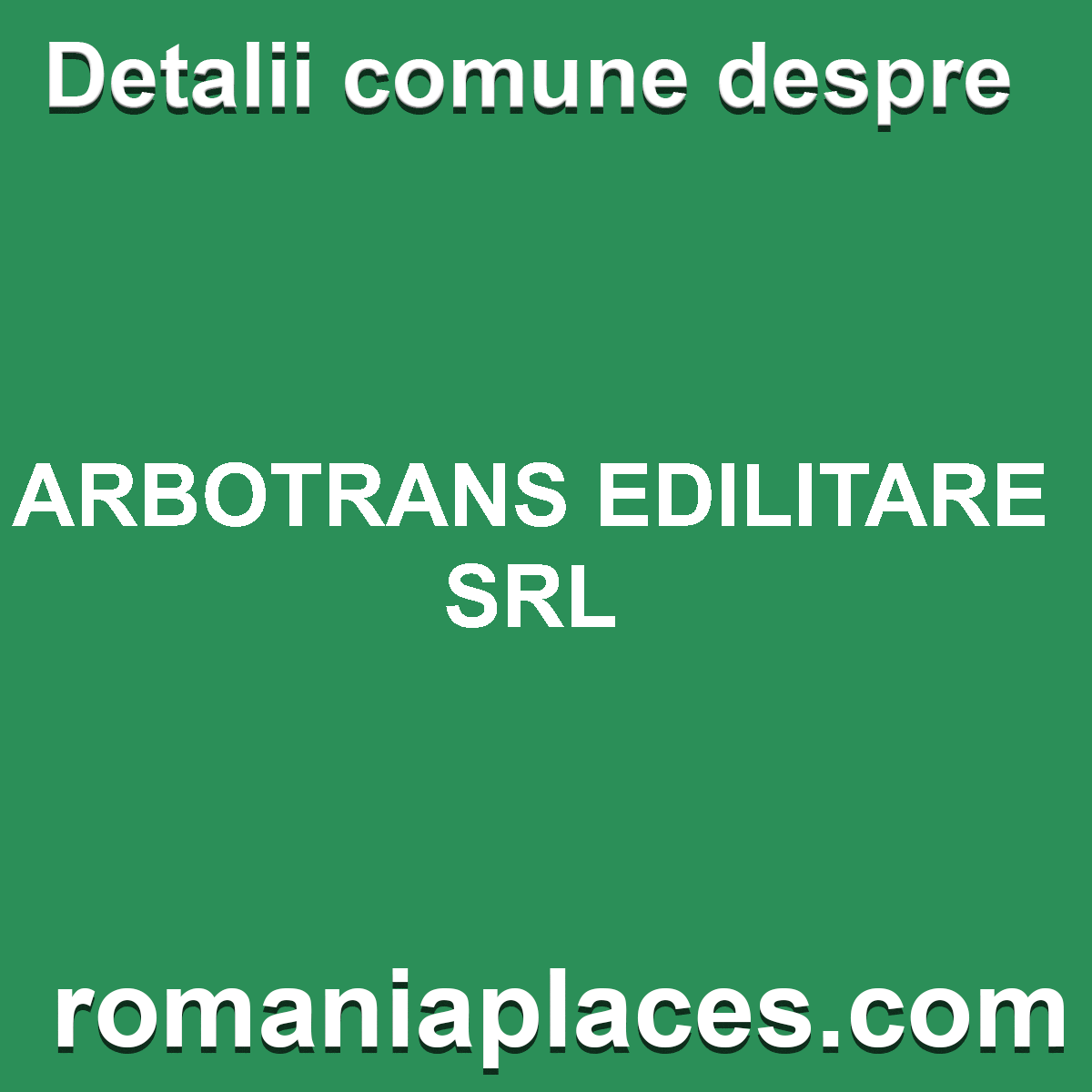 ARBOTRANS EDILITARE SRL