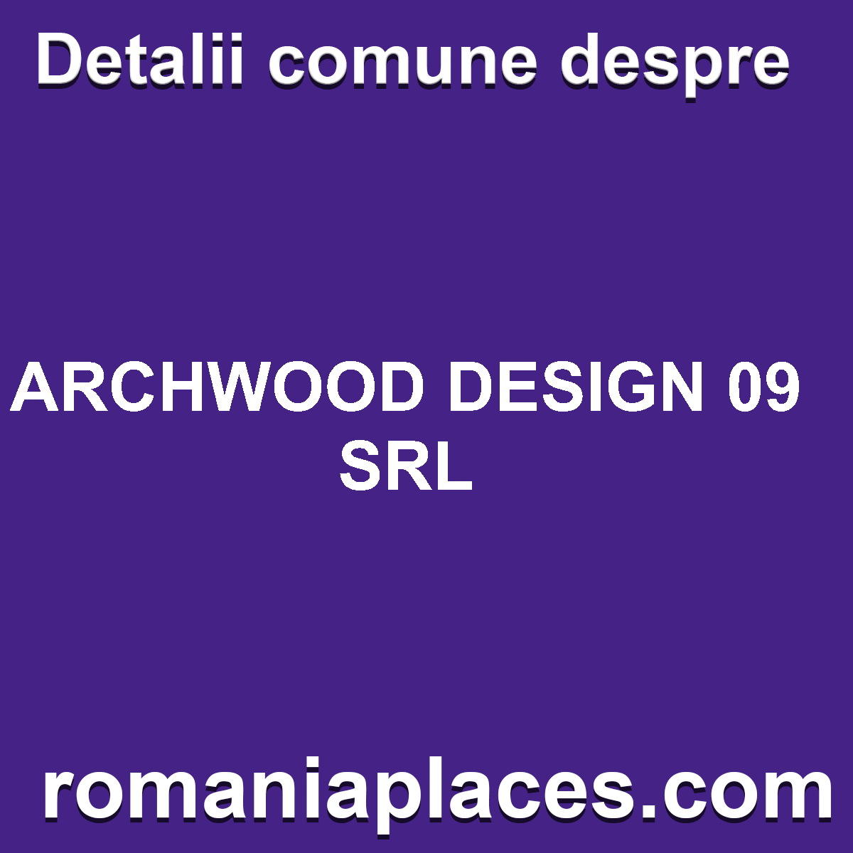 ARCHWOOD DESIGN 09 SRL