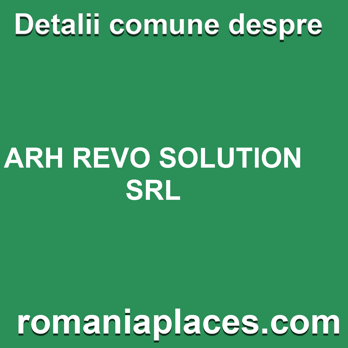 ARH REVO SOLUTION SRL