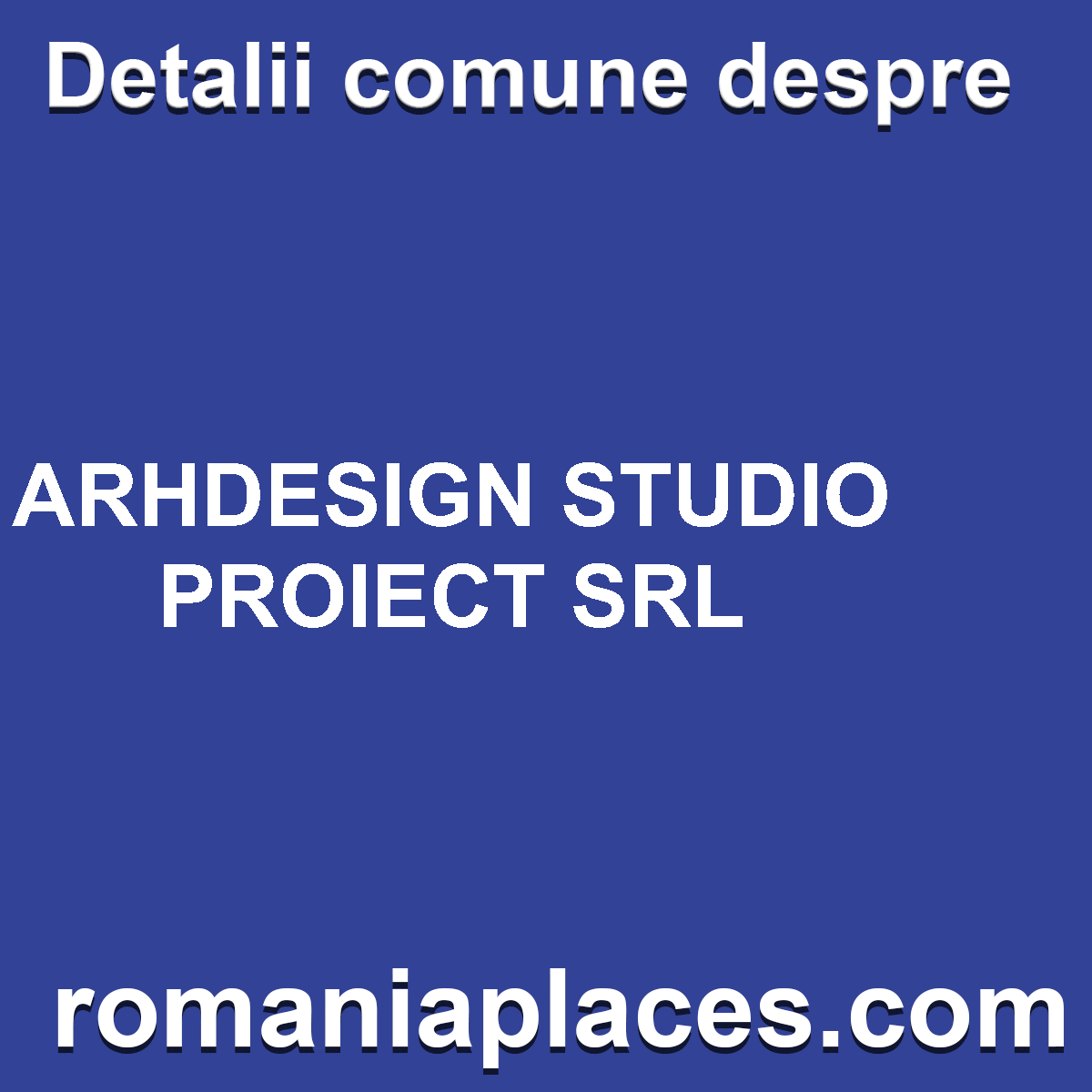 ARHDESIGN STUDIO PROIECT SRL