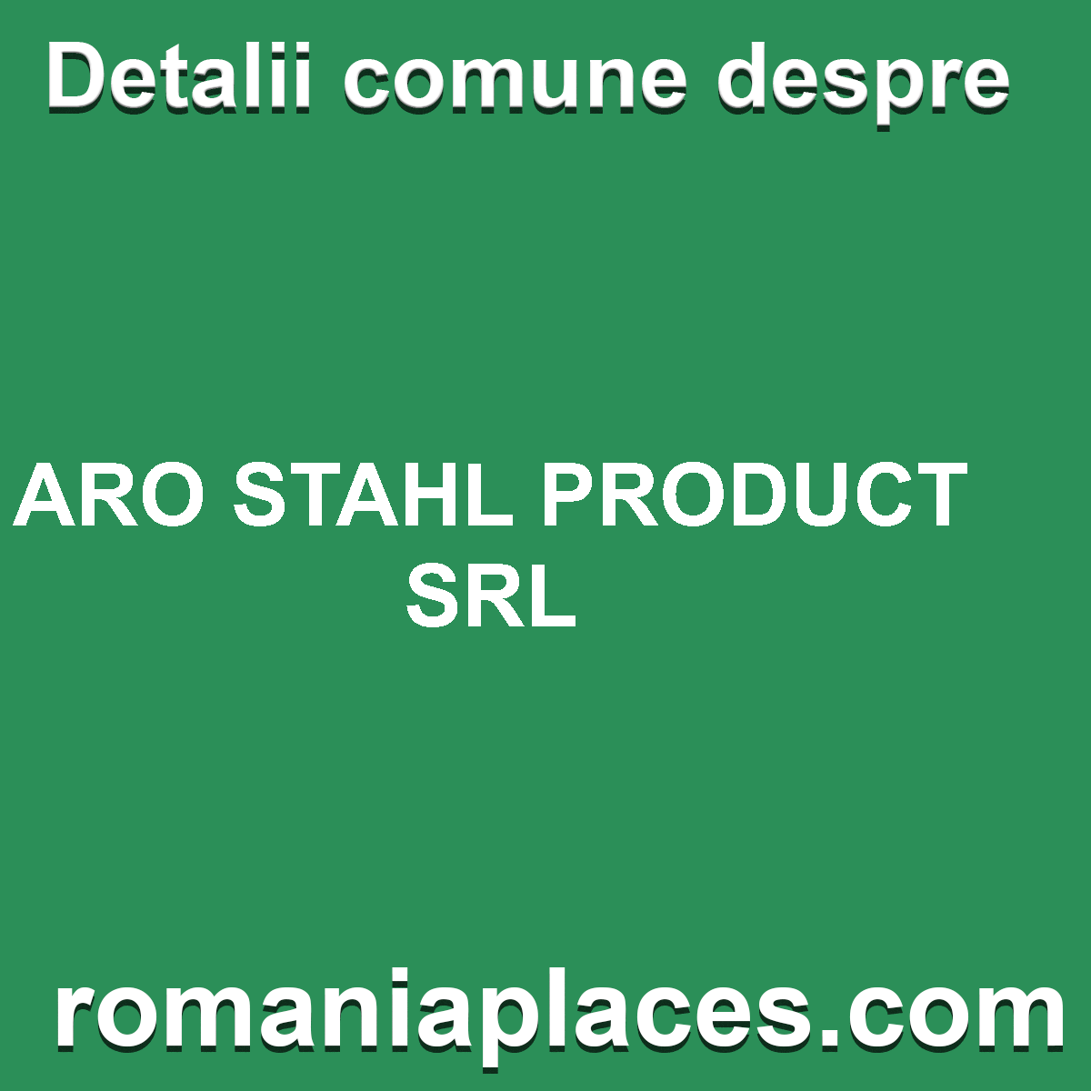 ARO STAHL PRODUCT SRL