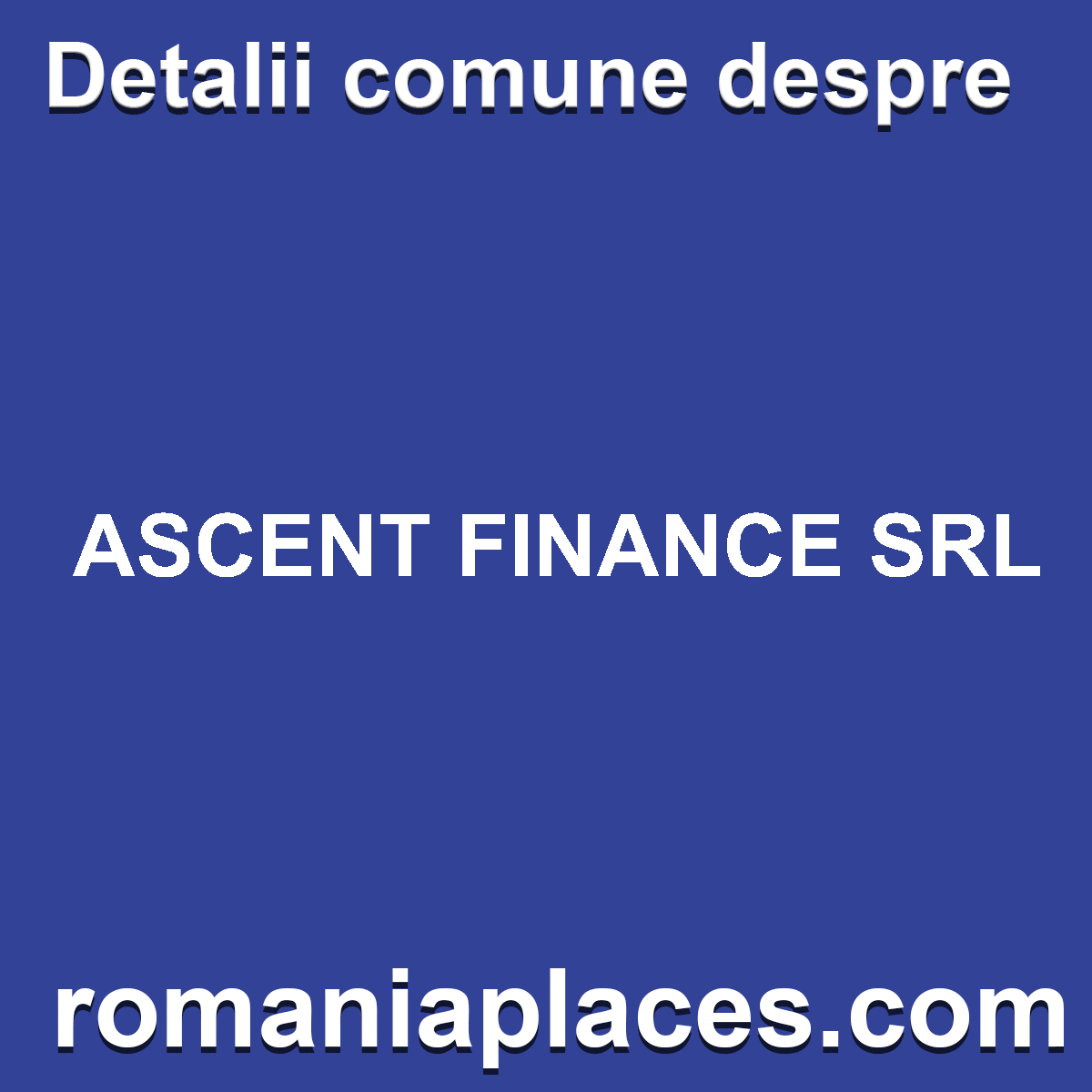 ASCENT FINANCE SRL