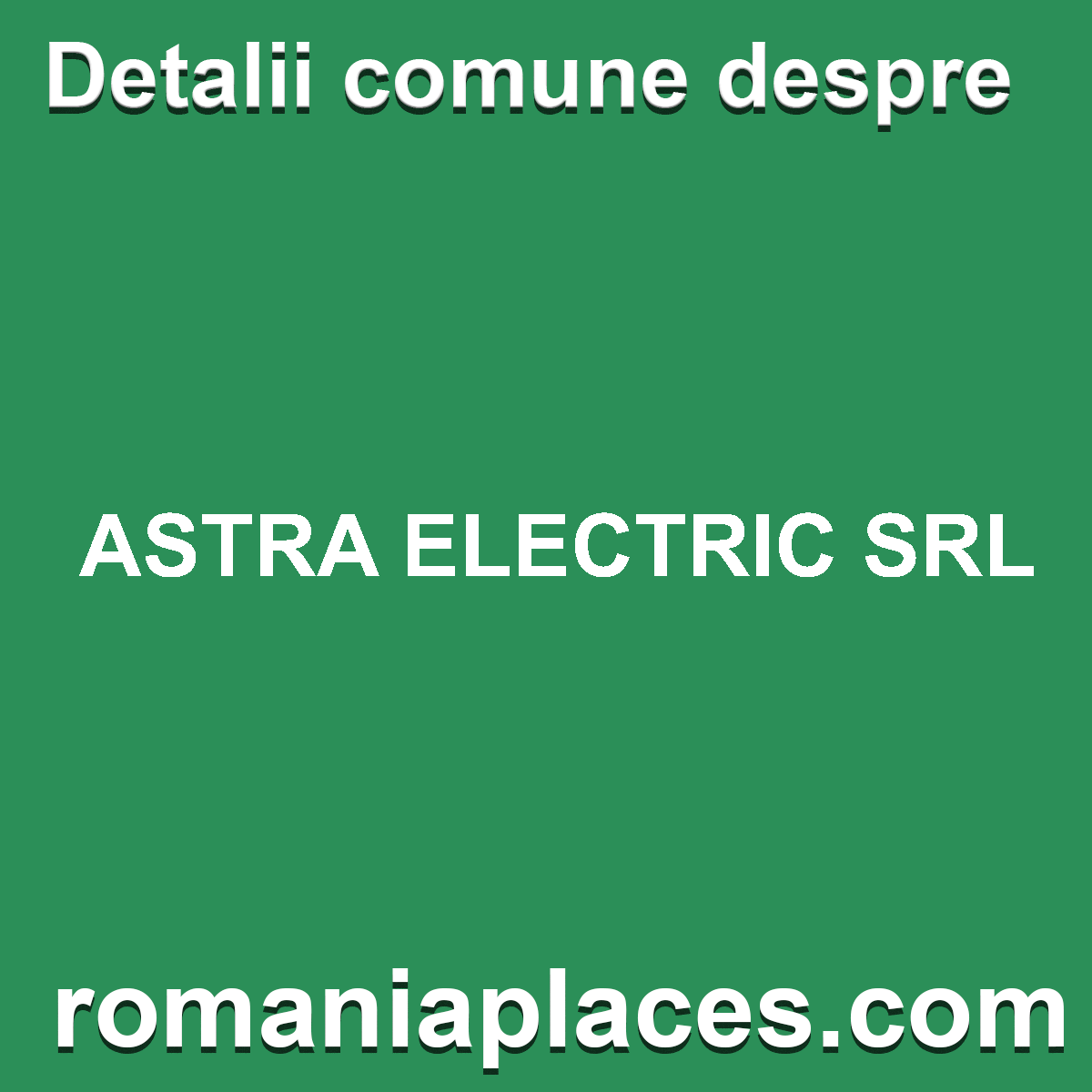 ASTRA ELECTRIC SRL