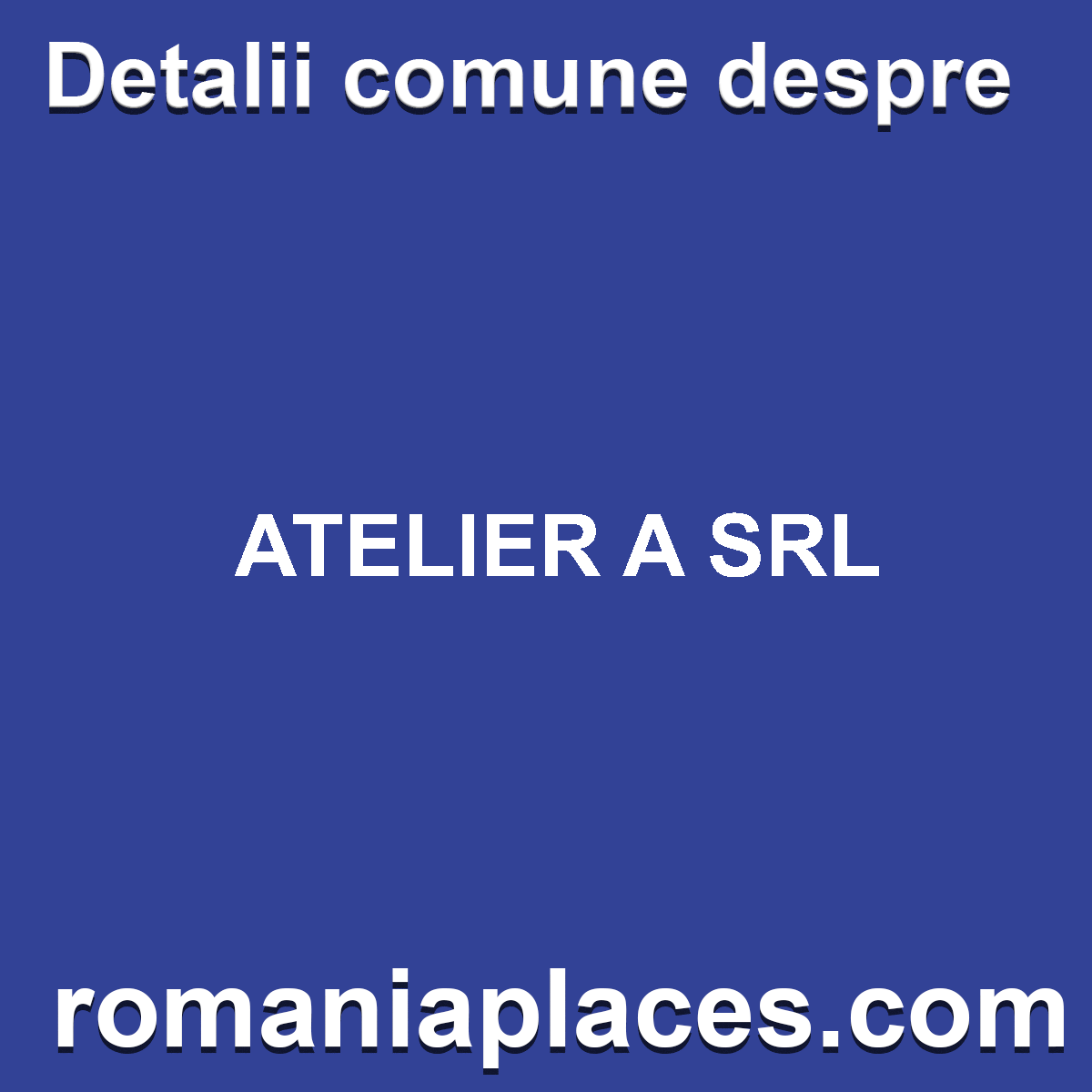 ATELIER A SRL