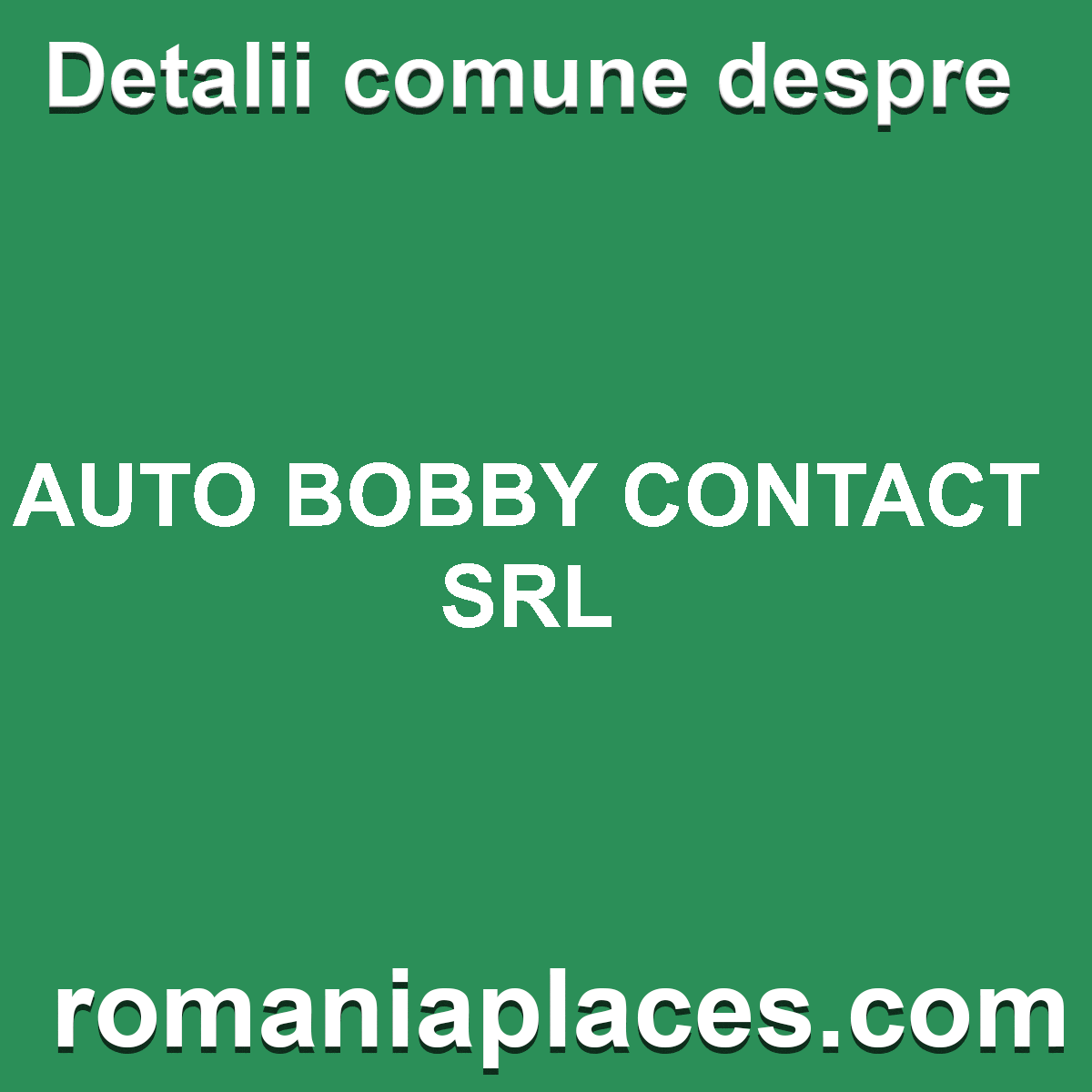 AUTO BOBBY CONTACT SRL