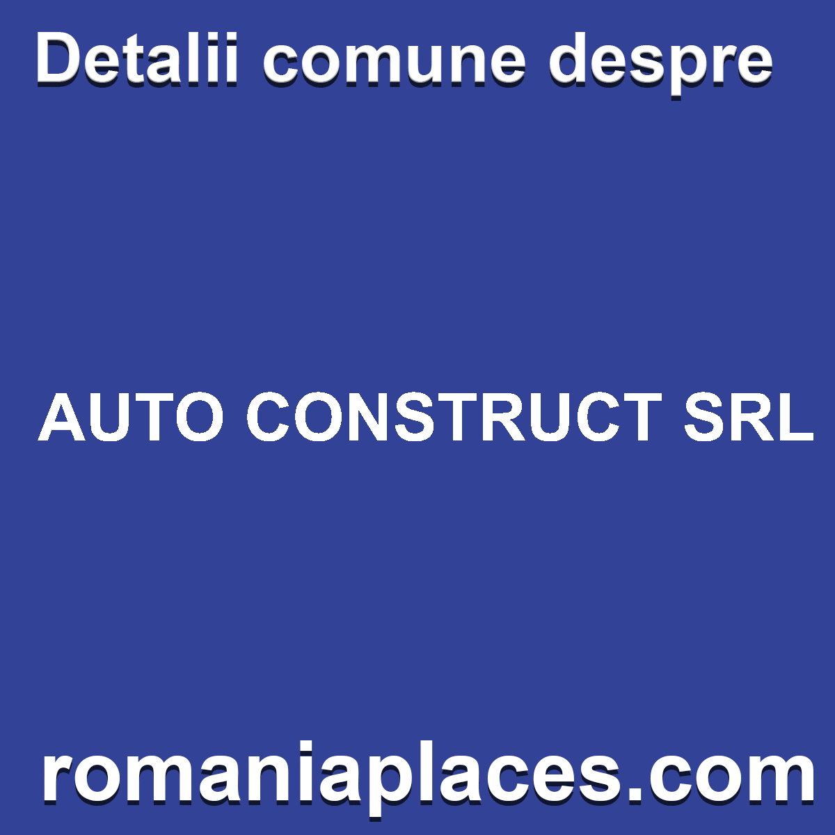 AUTO CONSTRUCT SRL