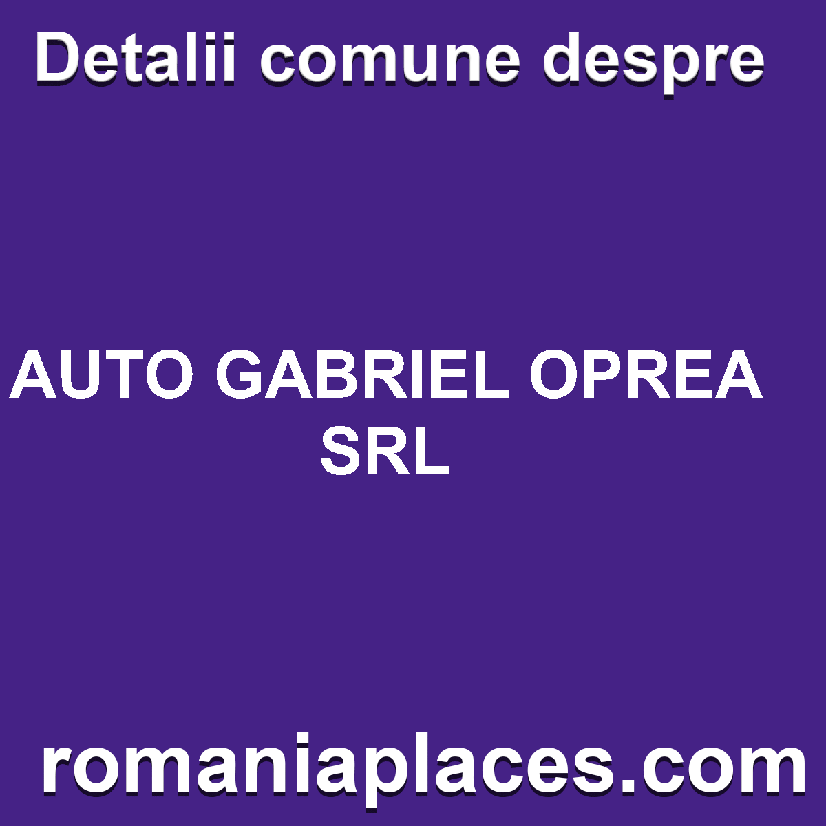 AUTO GABRIEL OPREA SRL