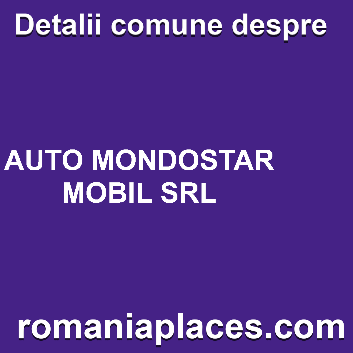 AUTO MONDOSTAR MOBIL SRL