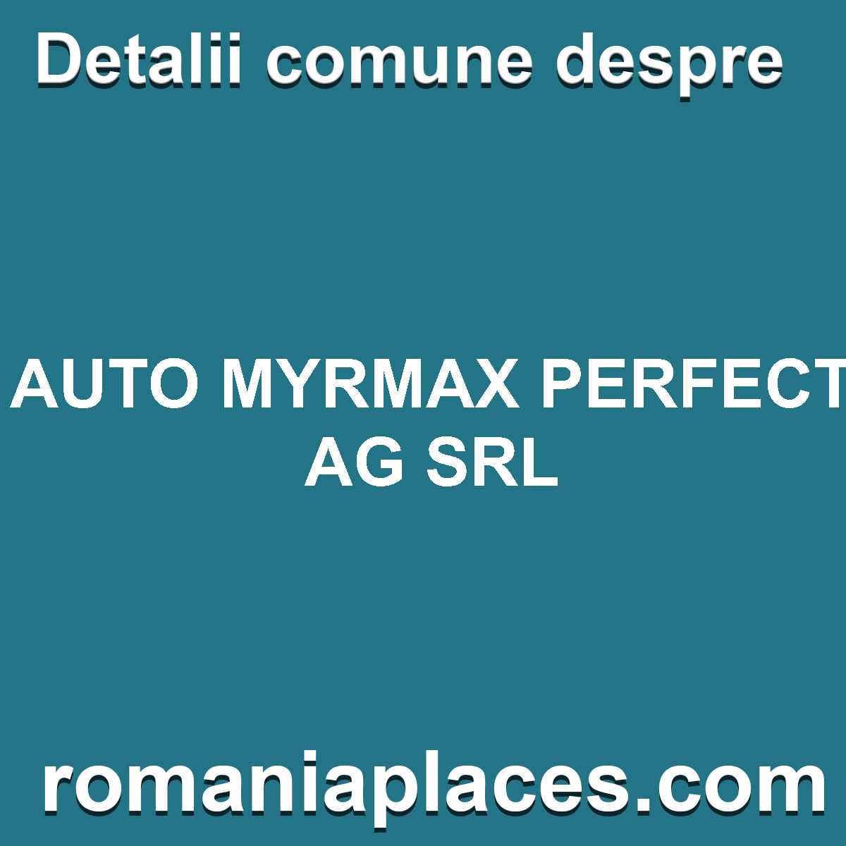 AUTO MYRMAX PERFECT AG SRL