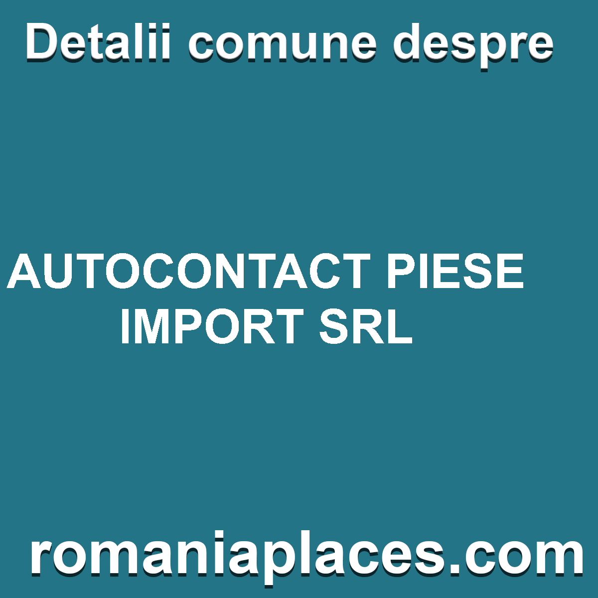AUTOCONTACT PIESE IMPORT SRL