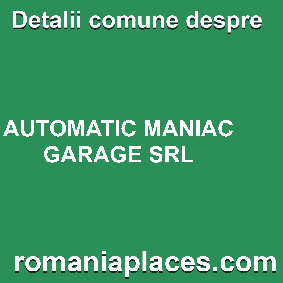 AUTOMATIC MANIAC GARAGE SRL