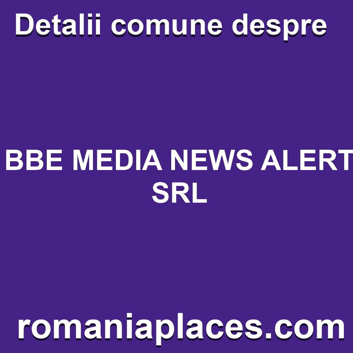 BBE MEDIA NEWS ALERT SRL