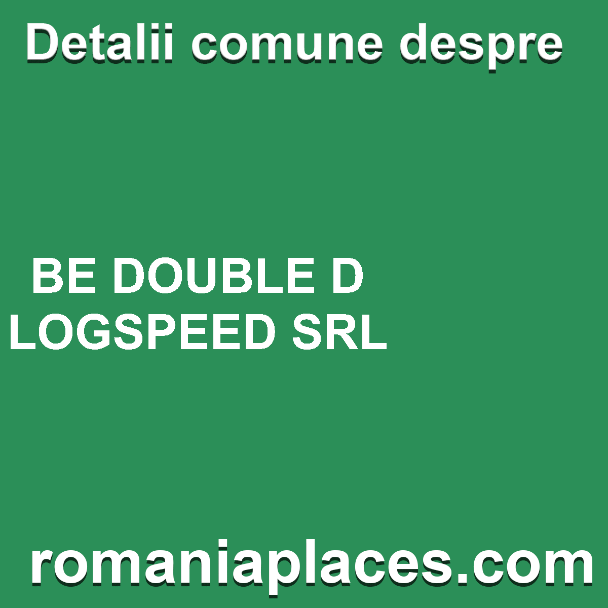 BE DOUBLE D LOGSPEED SRL