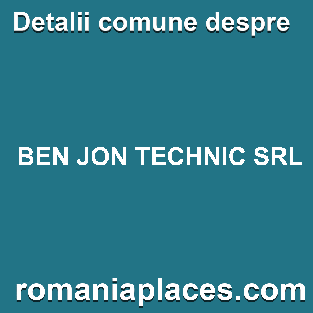 BEN JON TECHNIC SRL