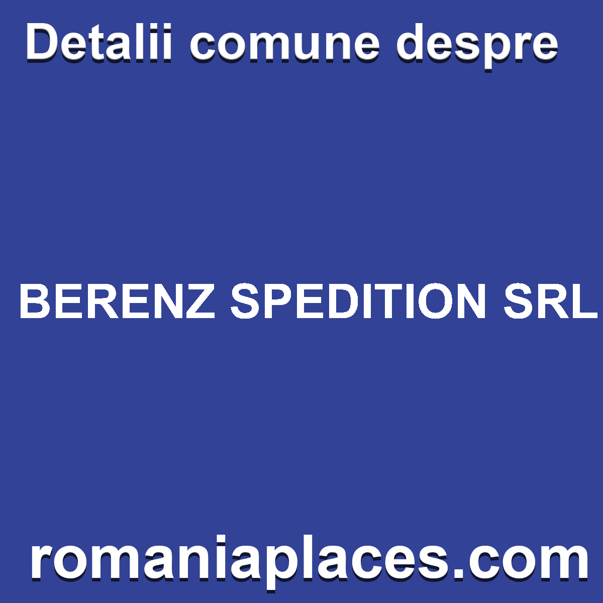 BERENZ SPEDITION SRL